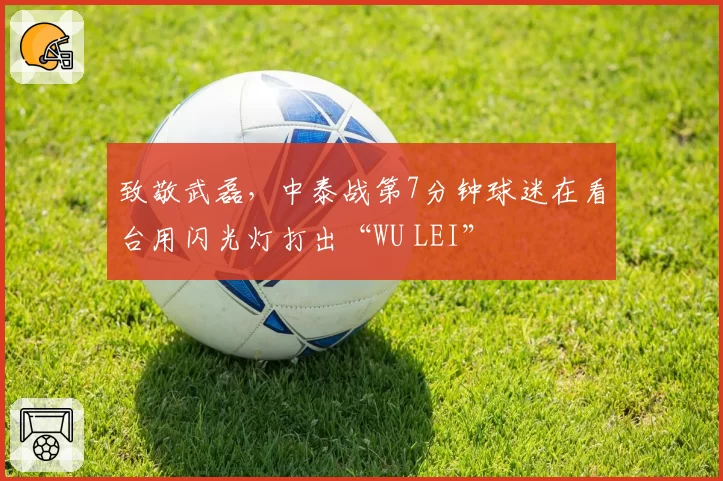 致敬武磊,中泰战第7分钟球迷在看台用闪光灯打出“WU LEI”